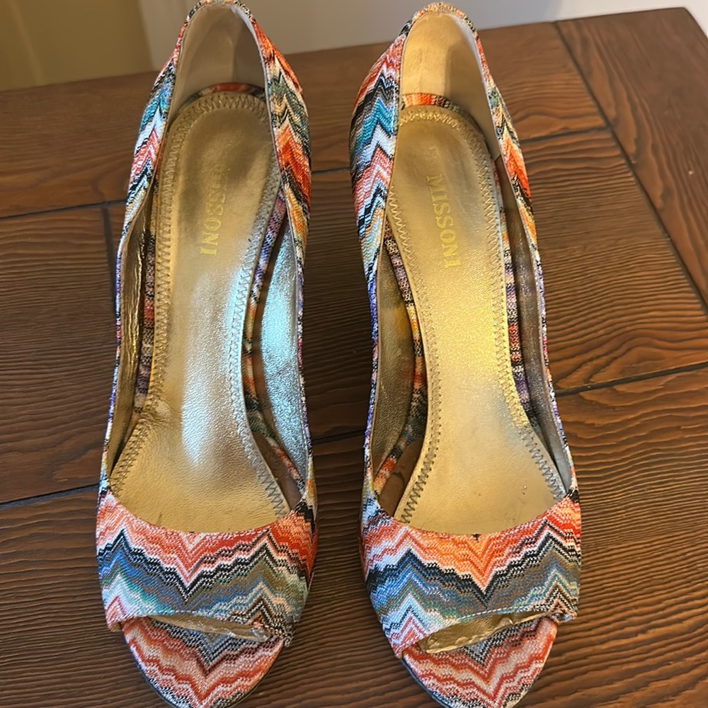 Missoni Peep Toe Wedge Pump